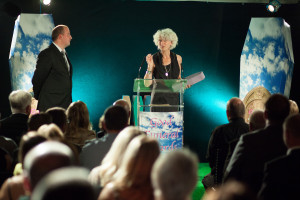 B collects the Good Funeral Guide award for Most Outstanding Contribution to Understanding Death, 2012